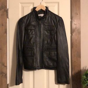 Kenneth Cole genuine leather moto jacket sz XS